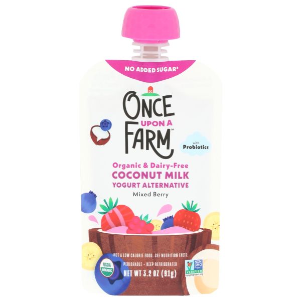 ONCE UPON A FARM: Mixed Berry Coconut Milk Yogurt Alternative, 3.2 oz