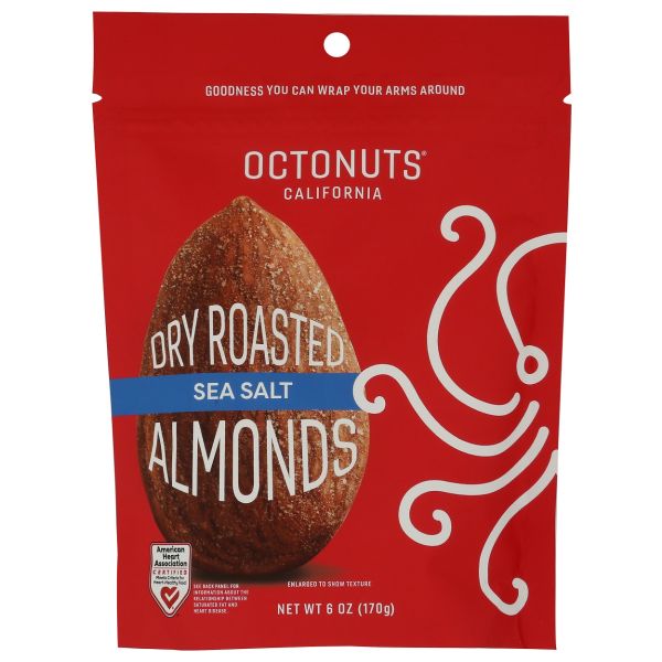 OCTONUTS: Dry Roasted Sea Salt Almonds, 6 oz