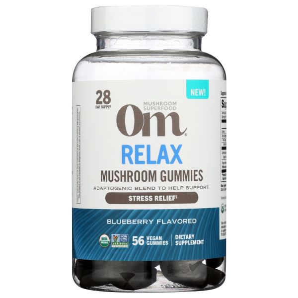 OM MUSHROOMS: Relax Mushroom Gummies, 56 vc