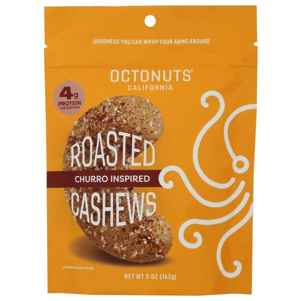 OCTONUTS: Churro Inspired Roasted Cashews, 5 oz
