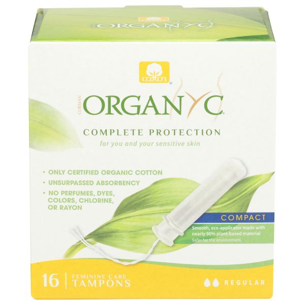 ORGANYC: Regular Tampons Eco Applicator, 16 pc