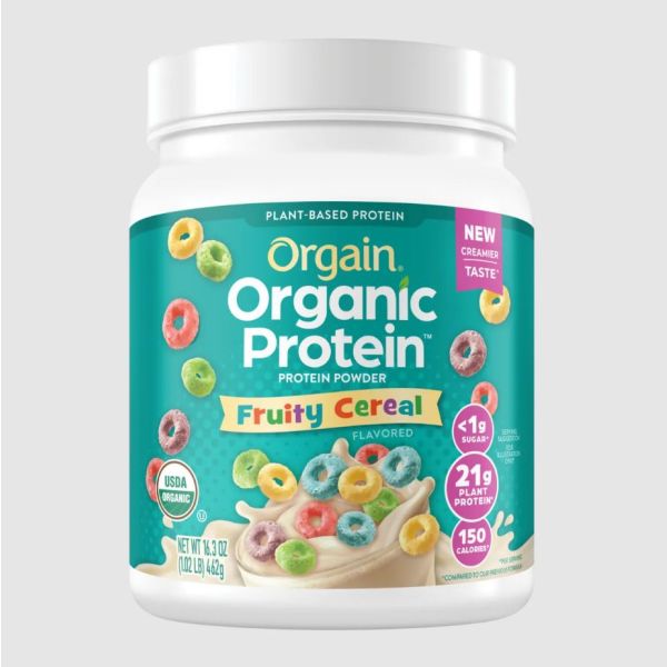 ORGAIN: Plant Based Protein Powder Fruity Cereal, 16.3 oz