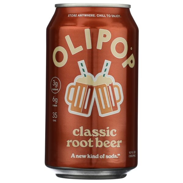 OLIPOP: Root Beer Soda, 12 fo