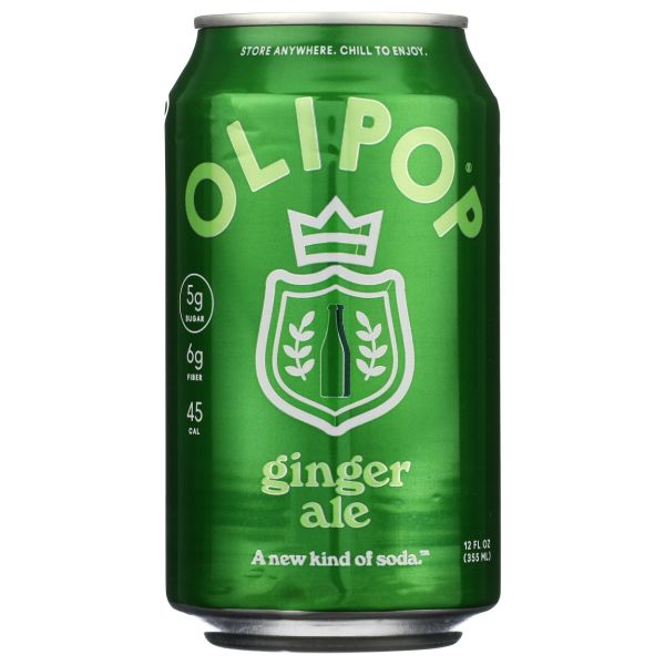 OLIPOP: Ginger Ale Soda, 12 fo