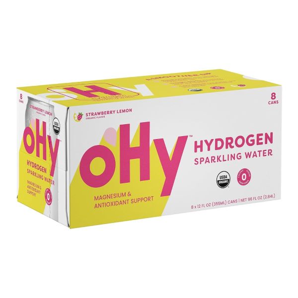 OHY: Strawberry Lemon Sparkling Water 8 Count, 96 fo