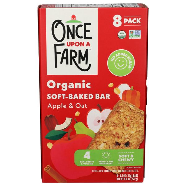 ONCE UPON A FARM: Apple and Oat Soft Baked Bar, 9.6 oz