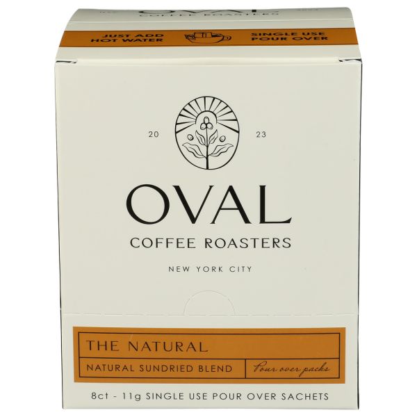 OVAL COFFEE: The Natural Single Serve Coffee, 3.1 oz