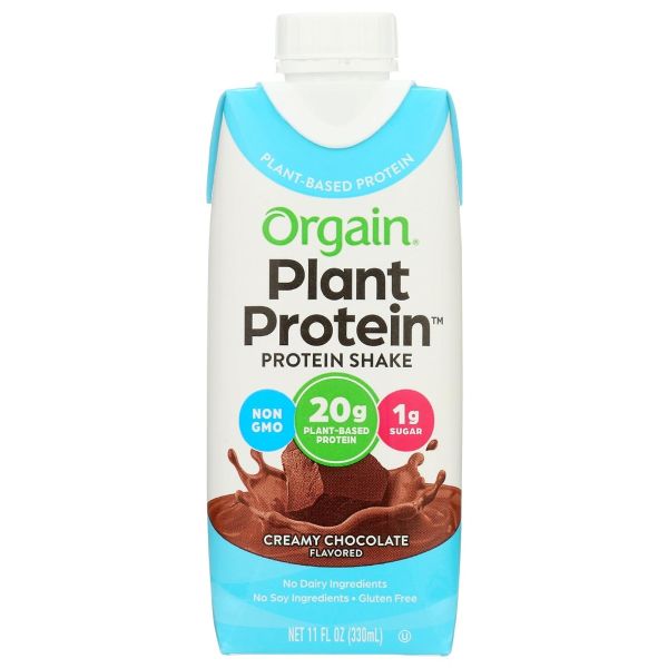 ORGAIN: Plant Based Protein Shake Creamy Chocolate, 11 fo