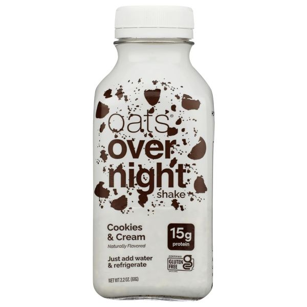 OATS OVERNIGHT: Cookies and Cream Overnight Oats Shake, 2 oz