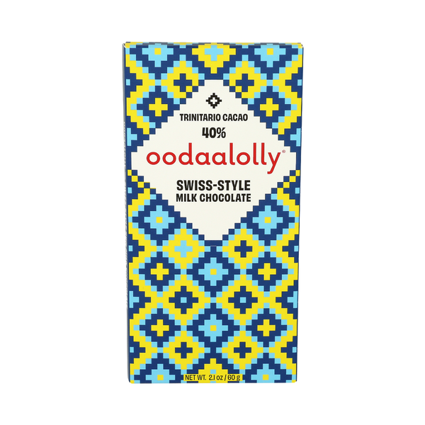 OODAALOLLY: Swiss Style Milk Chocolate Bar, 2.1 oz