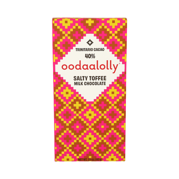 OODAALOLLY: Salty Toffee Milk Chocolate Bar, 2.1 oz