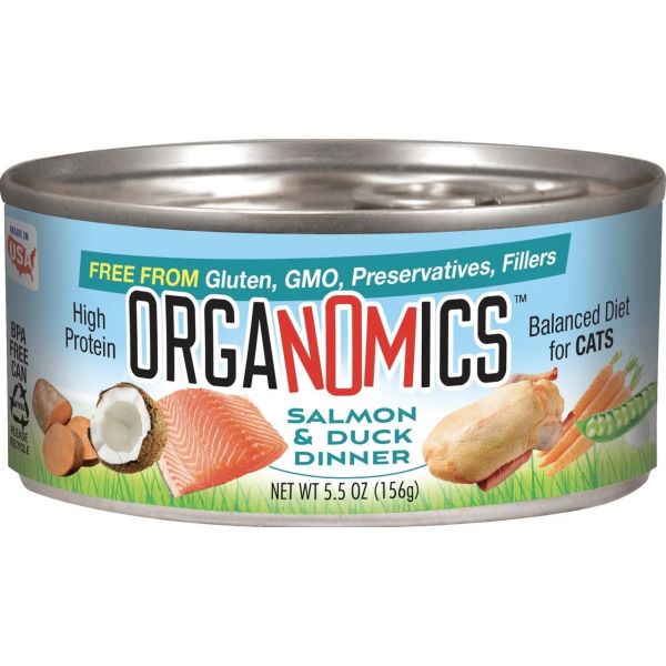 ORGANOMICS: Salmon and Duck Dinner for Cats, 5.5 oz