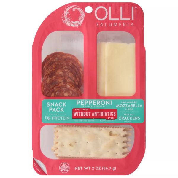 OLLI SALUMERIA: Pepperoni Mozzarella Crackers Snack Pack, 2 oz