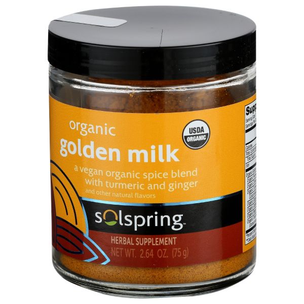 SOLSPRING: Organic Golden Milk, 2.64 oz