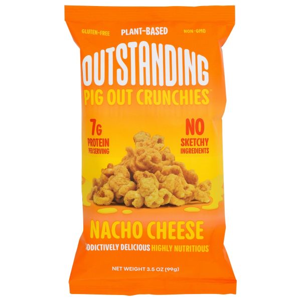 OUTSTANDING: Pig Out Crunchies Nacho Cheese, 3.5 oz