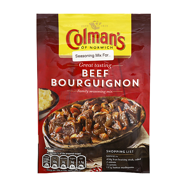 COLEMANS: Beef Bourguignon Seasoning Mix, 1.4 oz