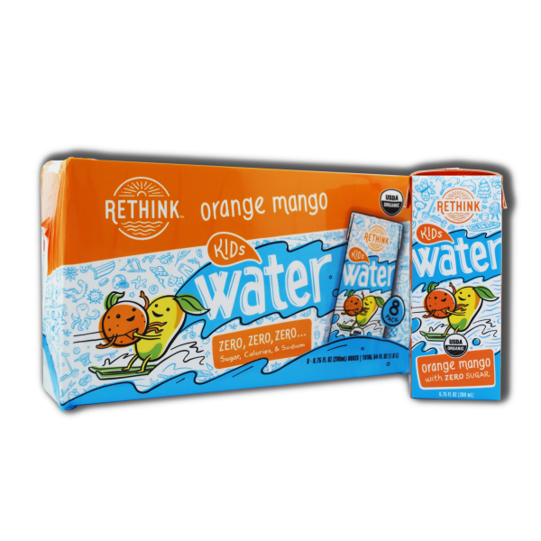 RETHINK WATER: Orange Mango Kids Water 8 Pack, 54 oz