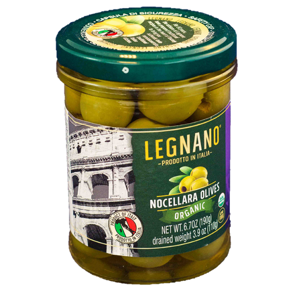 LEGNANO: Olives Nocellara Itly Org, 6.7 oz