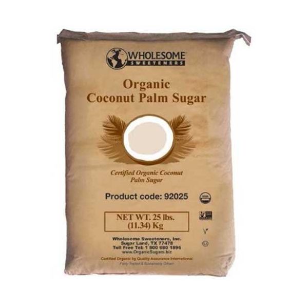 WHOLESOME: Organic Coconut Palm Sugar, 25 lb