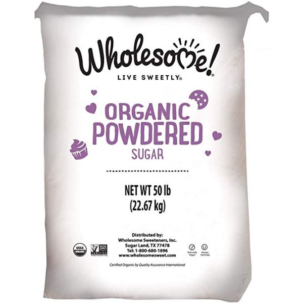 WHOLESOME: Organic Powdered Sugar, 50 lb