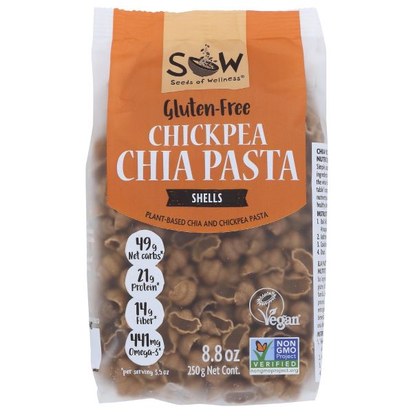 SOW: Pasta Chickpea Chia Shell, 8.8 oz
