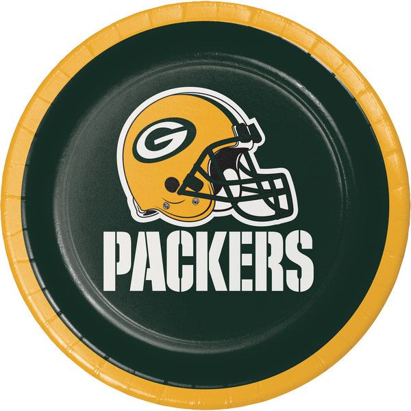 CREATIVE CONVERTING: Green Bay Packers Luncheon Plate, 8 ea