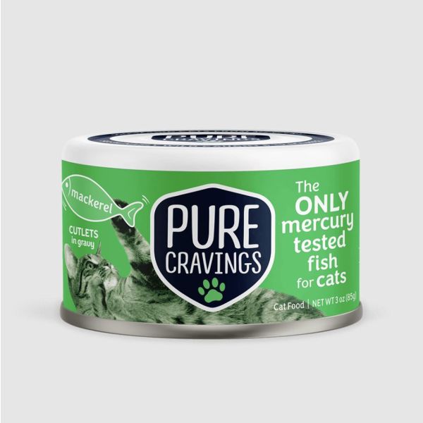 PURE CRAVINGS: Wild Mackerel Cutlets in Gravy, 3 oz