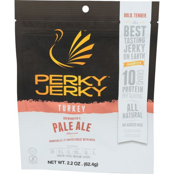 PERKY JERKY: Brewmasters Pale Ale Turkey, 2.2 oz