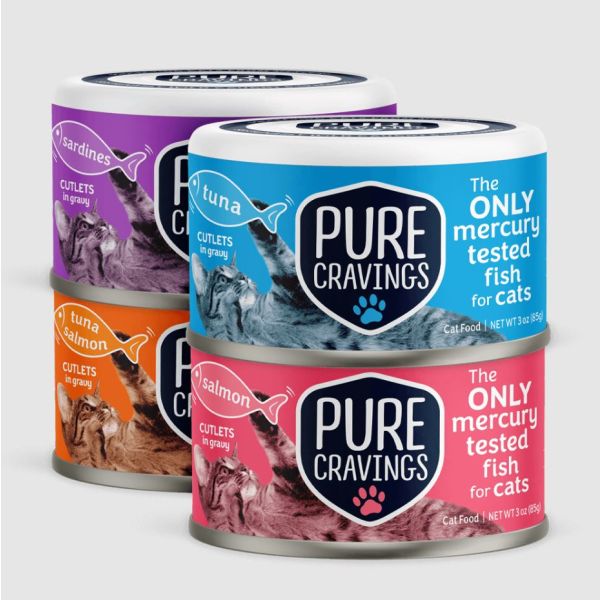 PURE CRAVINGS: Cat Seafood Variety Pack 12 Count, 3 oz