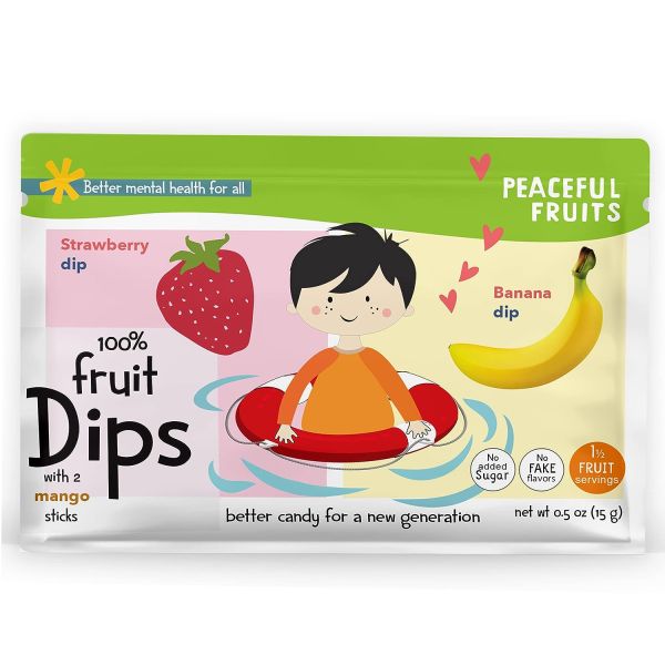 PEACEFUL FRUITS: Strawberry Banana Fruit Dips, 0.5 oz