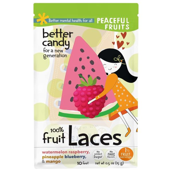 PEACEFUL FRUITS: Fruit Candy Laces, 0.5 oz