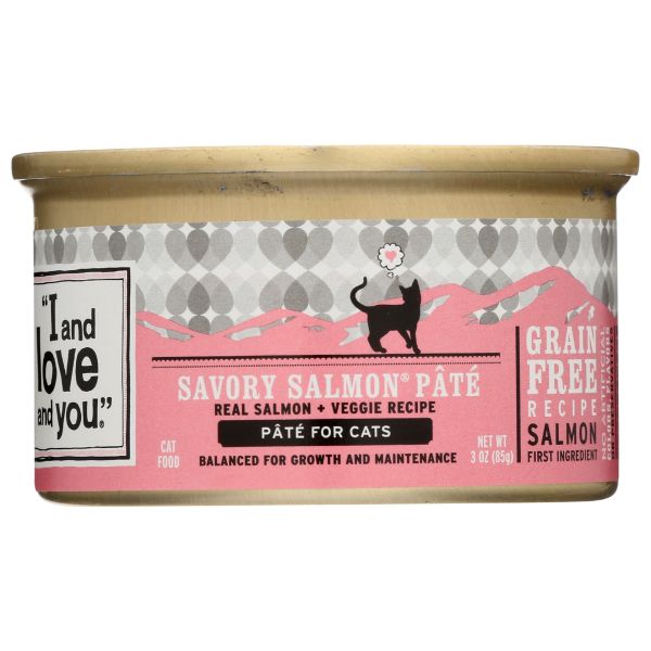 I&LOVE&YOU: Original Recipe Savory Salmon Pate Wet Canned Cat Food, 3 oz