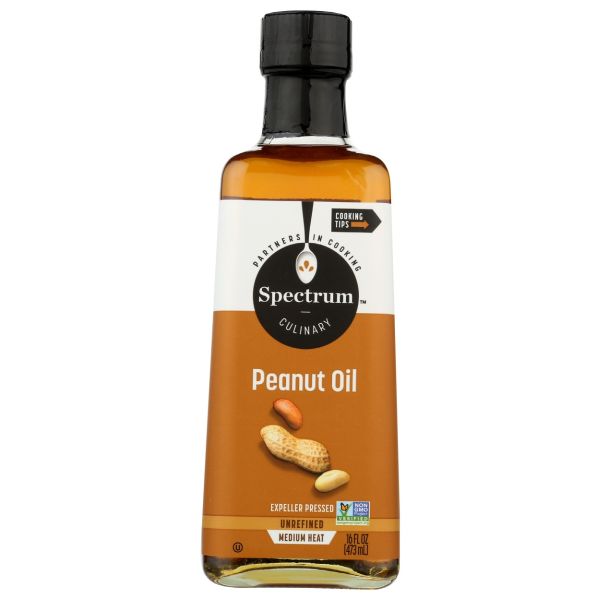 SPECTRUM NATURALS: Peanut Oil Unrefined, 16 fo