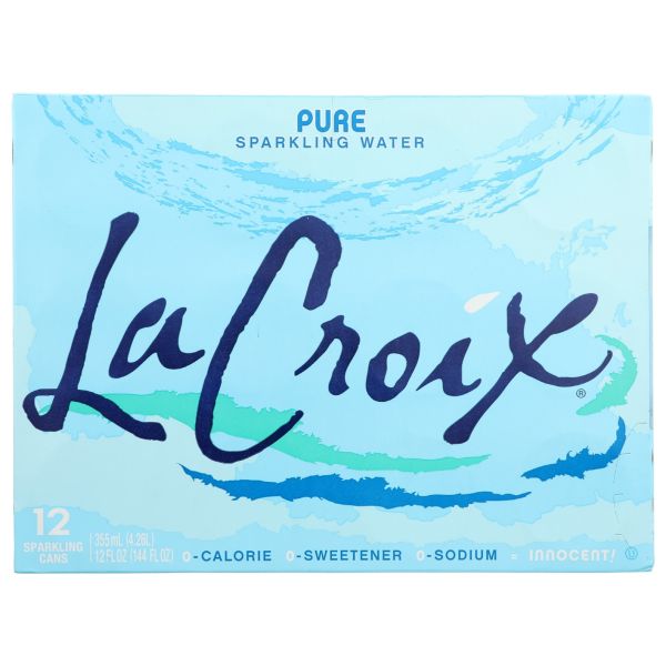 LA CROIX: Pure Sparkling Water 12Pk, 144 fo