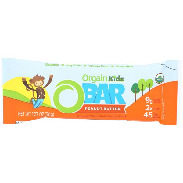 ORGAIN: Organic Kids O Bar Peanut Butter, 1.27 oz