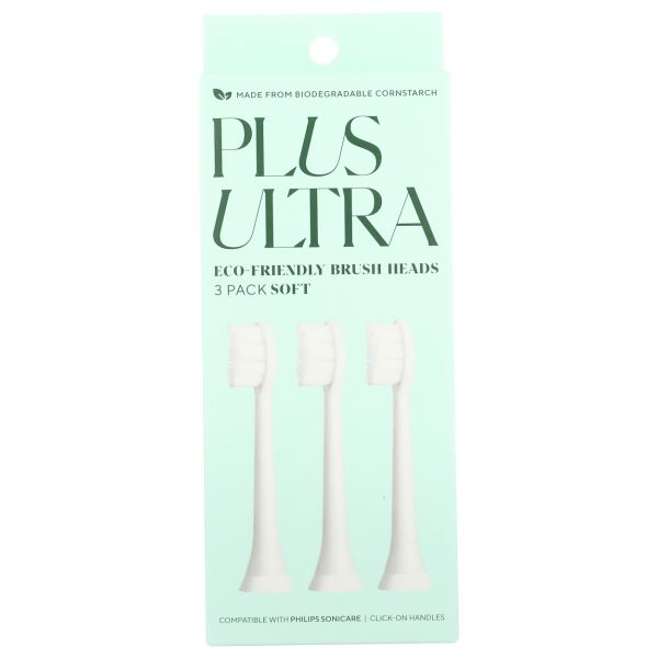 PLUS ULTRA: Electric Toothbrush Replacement Heads, 3 ea