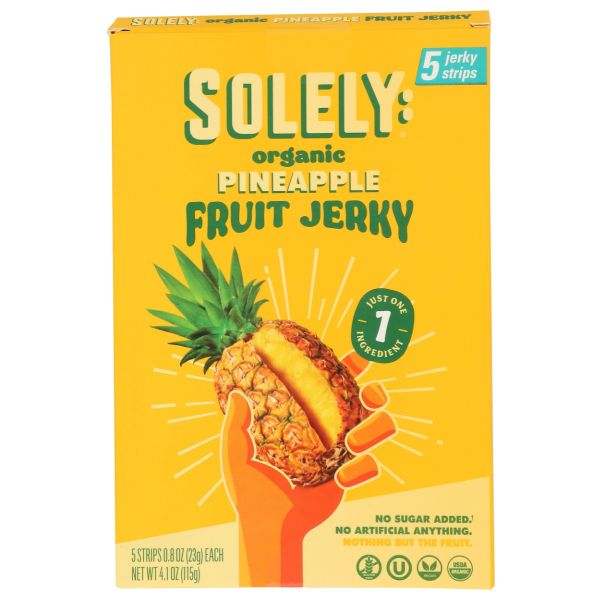SOLELY: Organic Pineapple Fruit Jerky Multipack, 4.1 oz