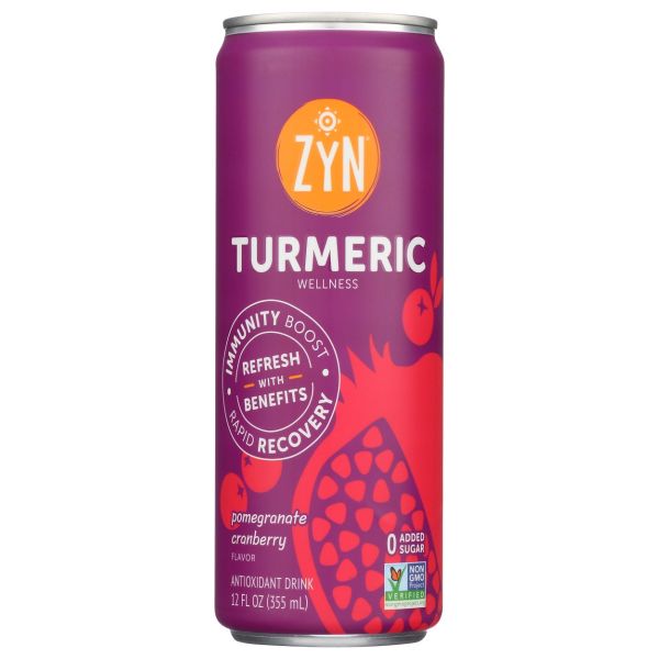 ZYN: Turmeric Wellness Drink Pomegranate Cranberry, 12 fo