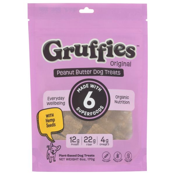 GRUFFIES: Original Peanut Butter Dog Treat, 6 oz