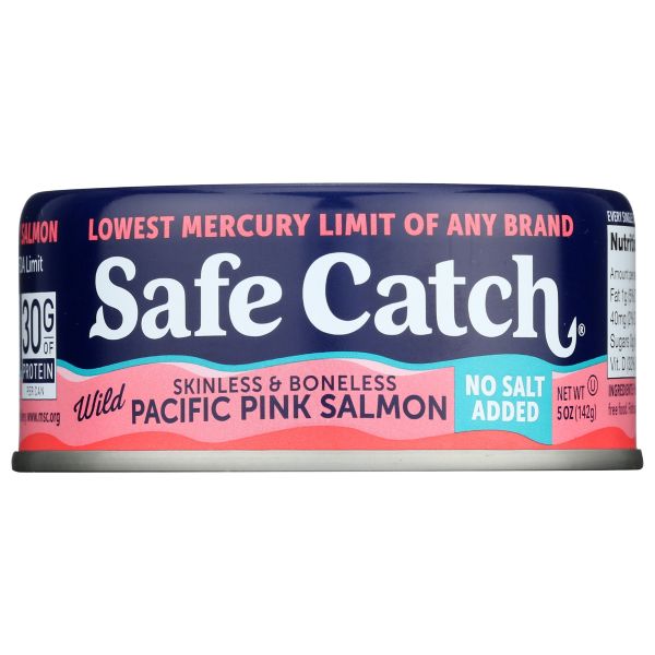 SAFECATCH: Wild Pacific Pink Salmon No Salt Added, 5 oz