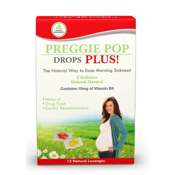 PREGGIE POP DROPS: Vitamin B6 Morning Sickness, 12 pc