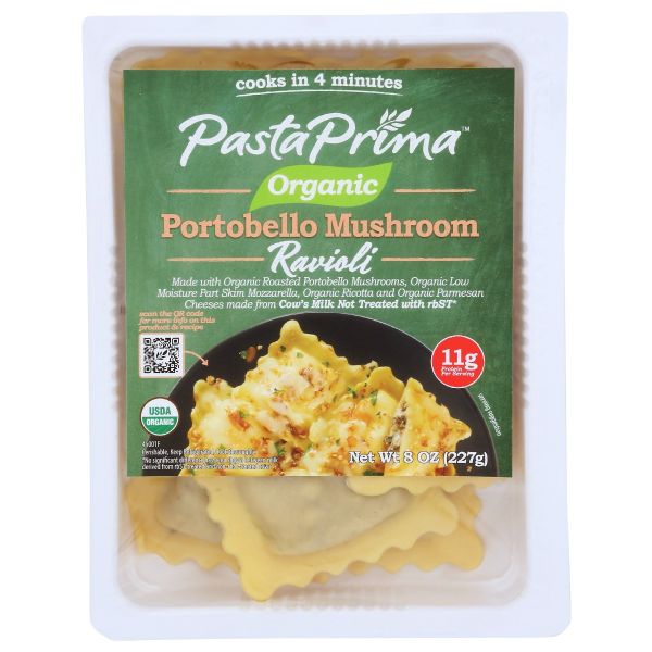 PASTA PRIMA: Portobello Mushroom Ravioli, 8 oz