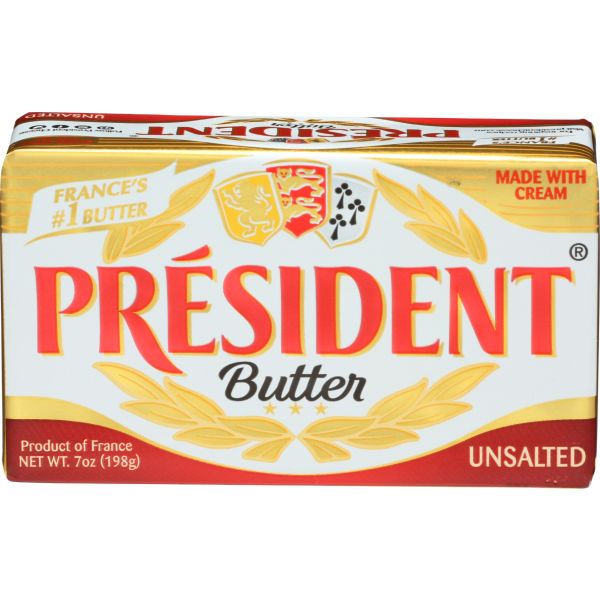 PRESIDENT: Unsalted Butter, 7 oz