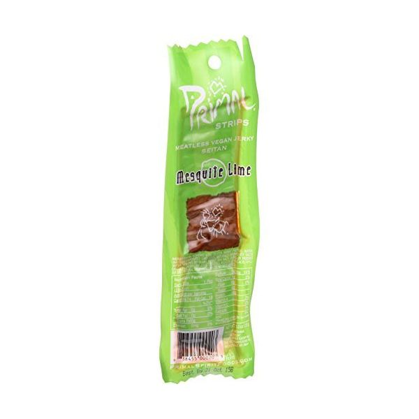 PRIMAL STRIPS: Mesquite Lime Vegan Jerky, 1 oz