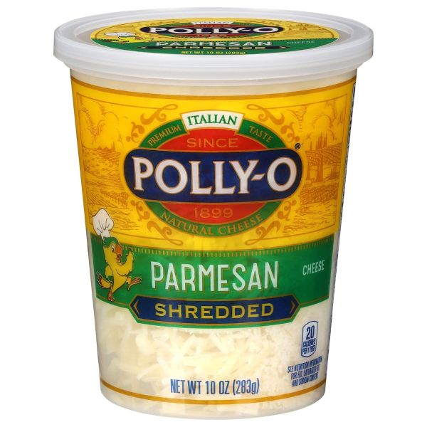 POLLY O: Shredded Parmesan Cheese, 10 oz