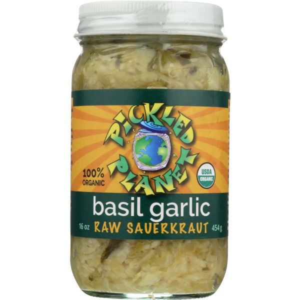 PICKLED PLANET: Basil Garlic Sauerkraut, 16 oz