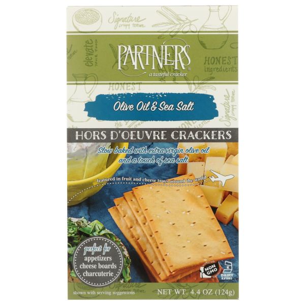PARTNERS: Hors d Oeuvre Crackers Olive Oil and Sea Salt, 4.4 oz
