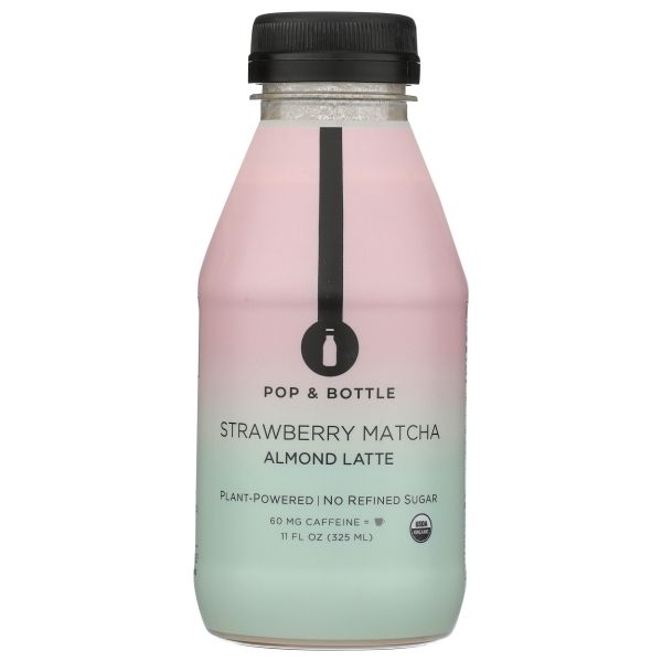 POP AND BOTTLE: Strawberry Matcha Almond Latte, 11 fo