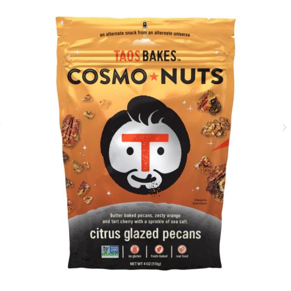 TAOS BAKES: Cosmo Nuts Citrus Glazed Pecans, 4 oz
