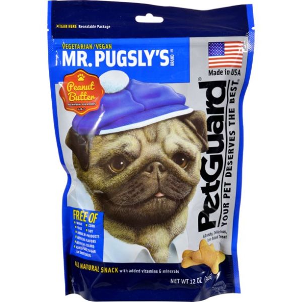 PETGUARD: Mr Pugsly Peanut Butter Dog Biscuit, 12 oz